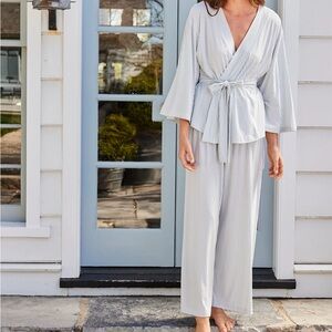 LAKE PAJAMAS Kimono Pajama Set (Medium)